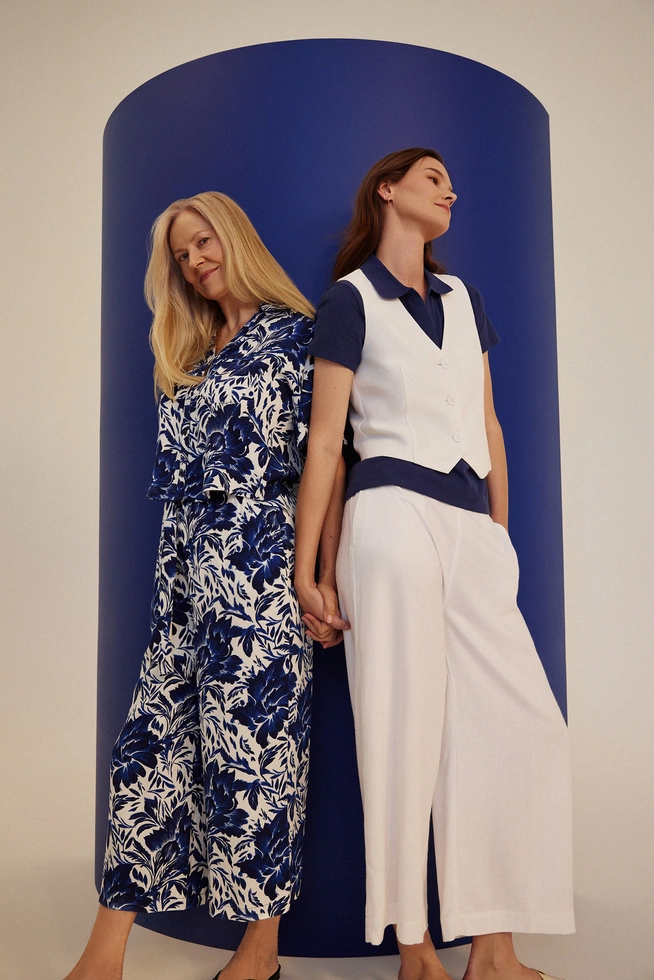 Kamizelka z dodatkiem lnu biała