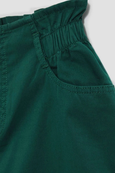 Szorty typu paperbag malachitowe