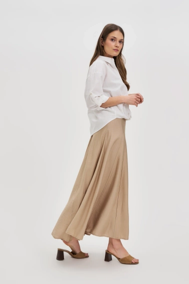 Spódnica midi beżowa