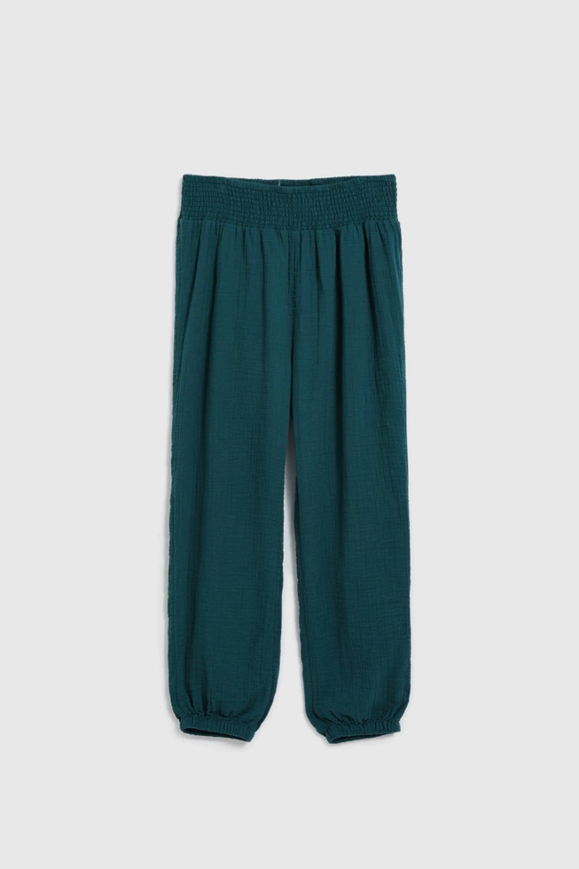 Bawełniane spodnie zielone