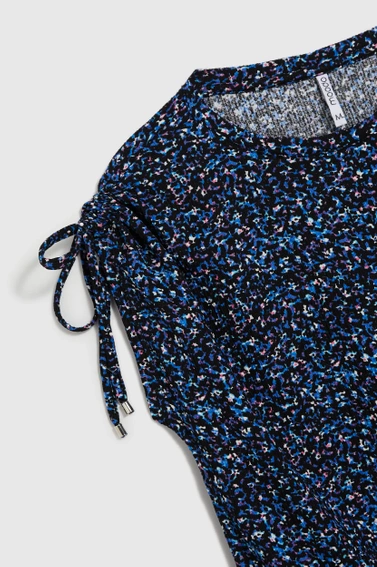 Wzorzysta bluzka niebieska