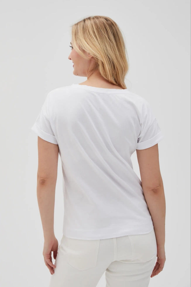 T-shirt z nadrukiem biały