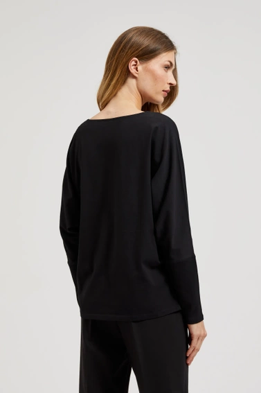 Bluzka z printem w kolorze srebrnym czarna