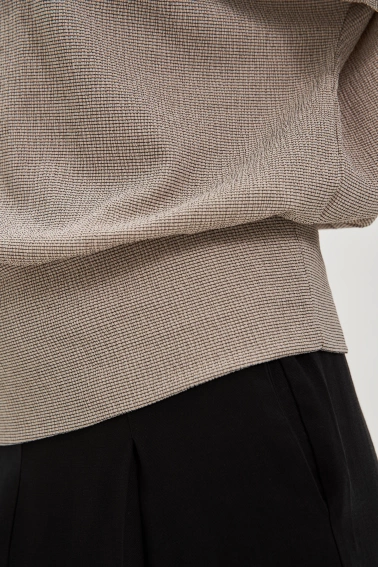 Bluzka z luźnymi rękawami beżowa