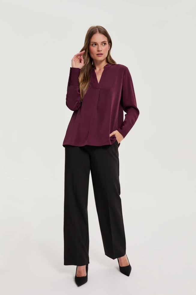 Elegancka koszula burgundowa