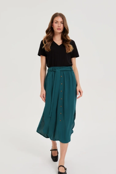 Wiskozowa spódnica zielona 