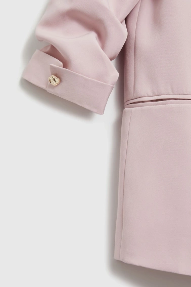 Marynarka z marszczonymi rękawami różowa 