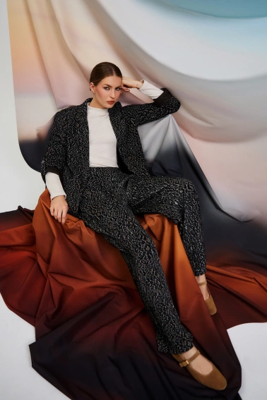 Bluzka z golfem beżowa