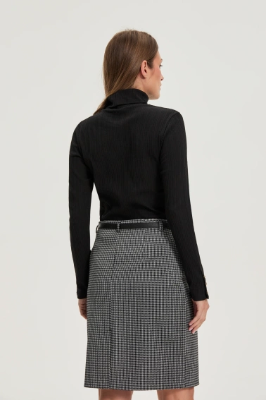 Bawełniany golf czarny