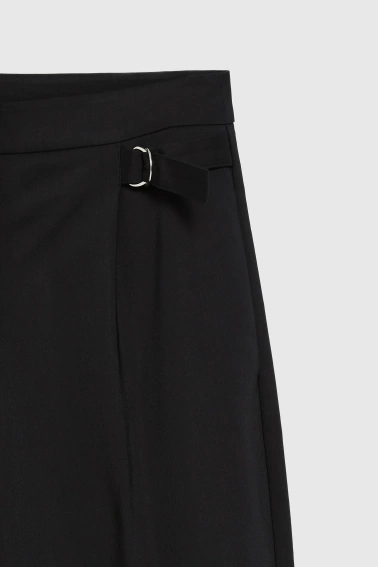 Spodnie z wysokim stanem o długości 7/8 czarne