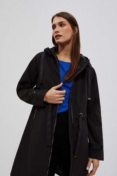 Parka z kapturem czarna