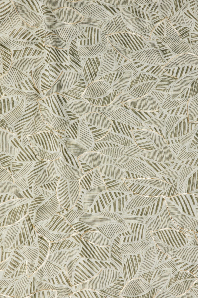 Wzorzysty szal oliwkowy