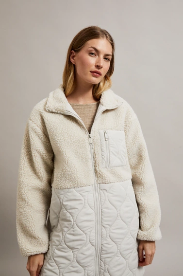 Kurtka teddy beżowa