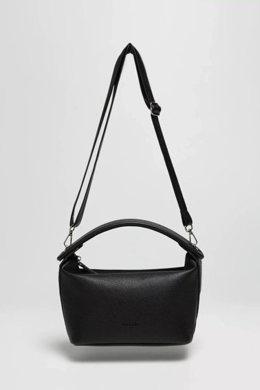 Czarna torebka z podwójnym uchwytem czarna