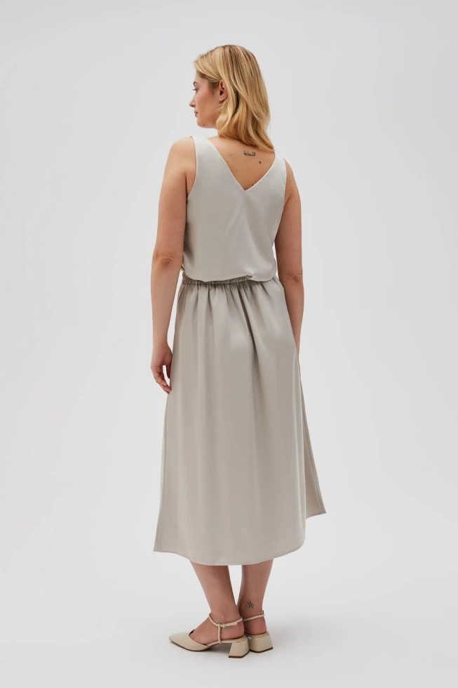 Spódnica midi beżowa