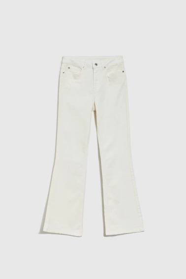 Jeansy bootcut kremowe 