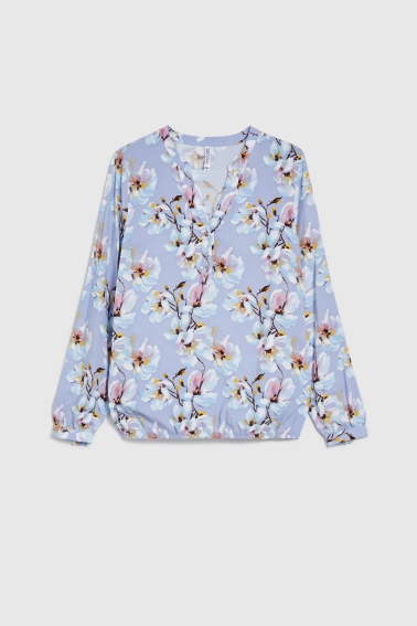 Koszula z wiskozy błękitna