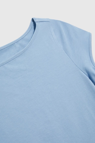 Bawełniany t-shirt niebieski