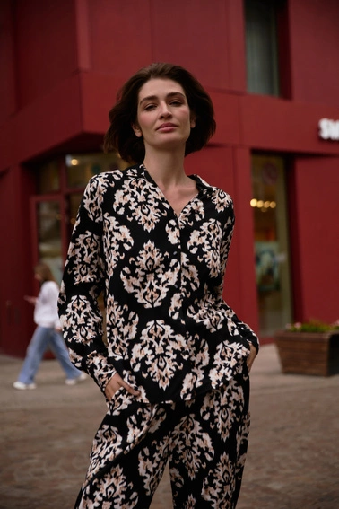 Wiskozowa koszula czarna