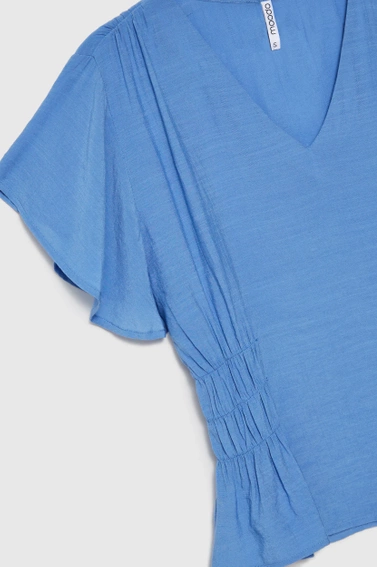 Taliowana koszula niebieska