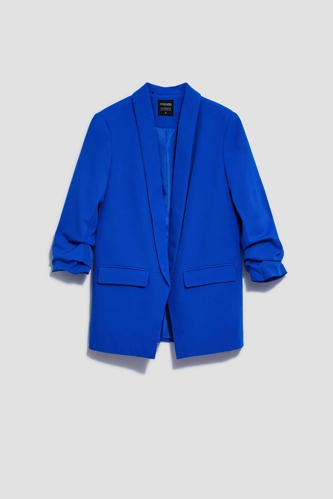 Gładka marynarka niebieska