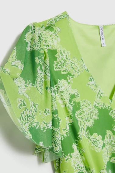 Sukienka w kwiaty zielona 