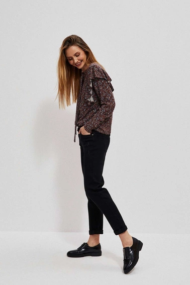 Jeansy czarne z prostą nogawką