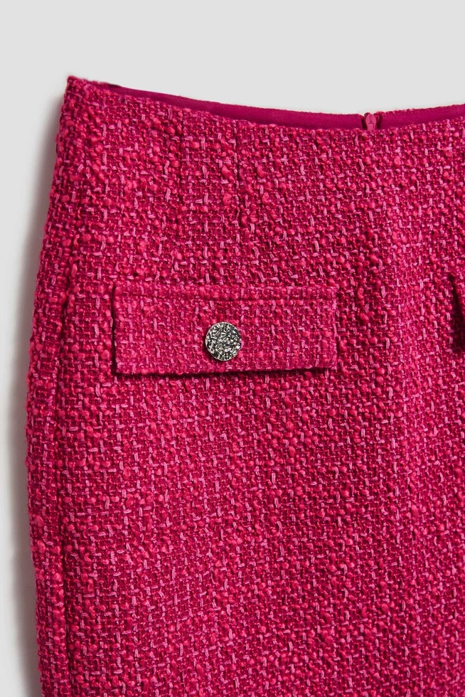 Spódnica w tweedowym stylu różowa