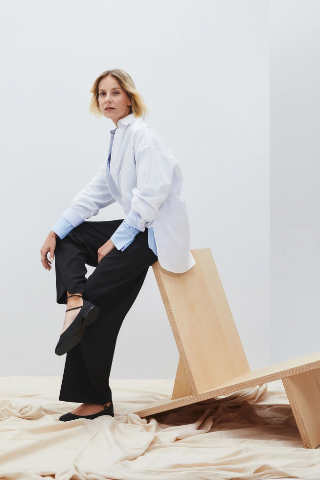 Spodnie z szerokimi nogawkami czarne