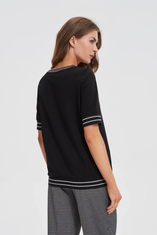 Gładka bluzka z bawełny