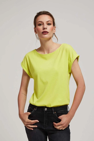 Bawełniany t-shirt limonkowy