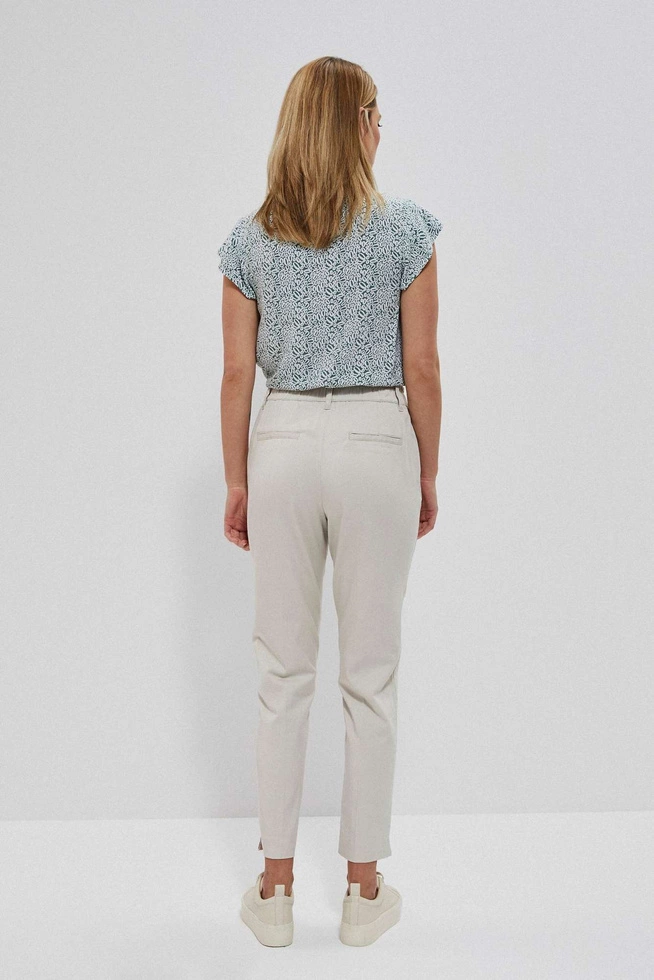 Spodnie lyocell z wysokim stanem