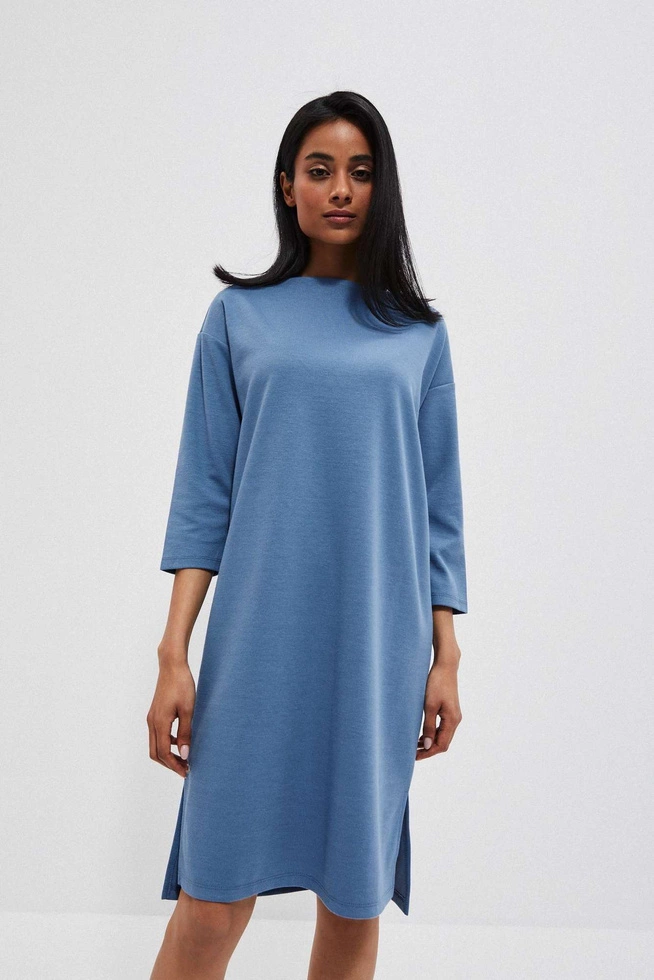 Prosta sukienka ciemnoniebieski