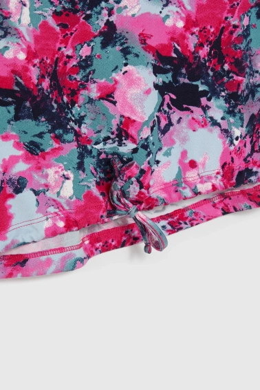 Wzorzysta bluzka fuksjowa