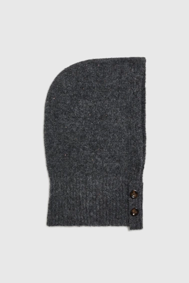 Dzianiowa kominiarka szara