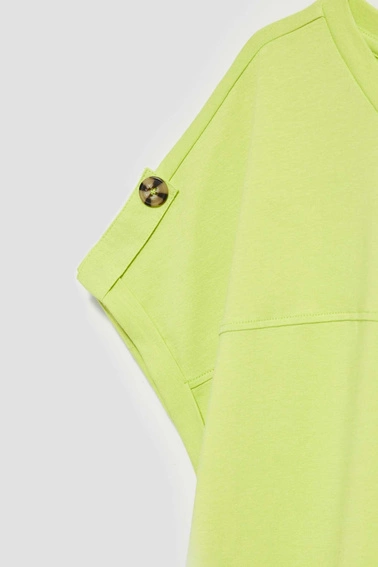 T-shirt z kieszonką neonowy