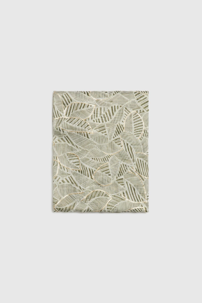 Wzorzysty szal oliwkowy