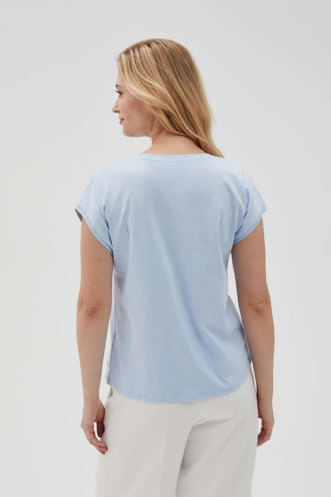 Bawełniana bluzka błękitna