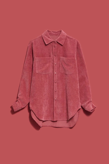 Sztruksowa koszula różana