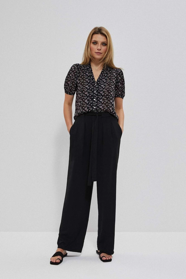 Koszula z krótkim rękawem czarna