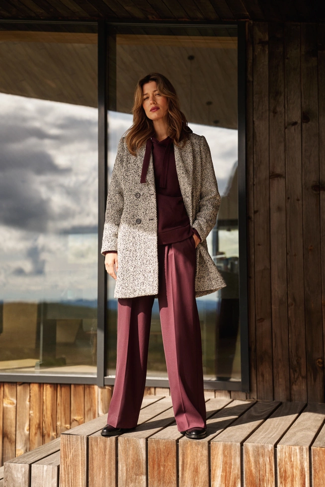 Bluza z kapturem burgundowa