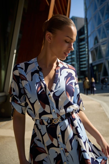 Sukienka z wiskozy granatowa 