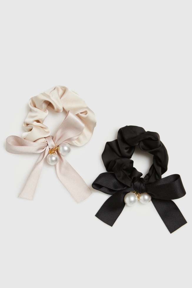 Gumki do włosów ze wstążką