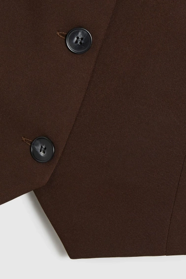 Elegancka kamizelka brązowa