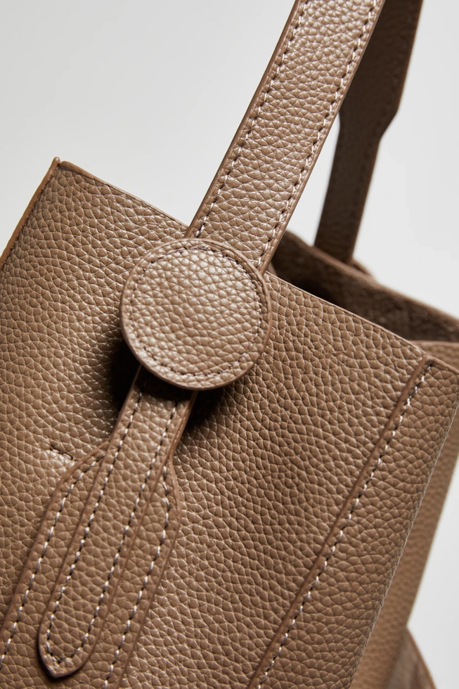 Torebka na ramię z kieszonką beżowa