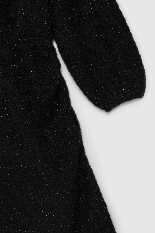 Sukienka z metaliczną nitką czarna