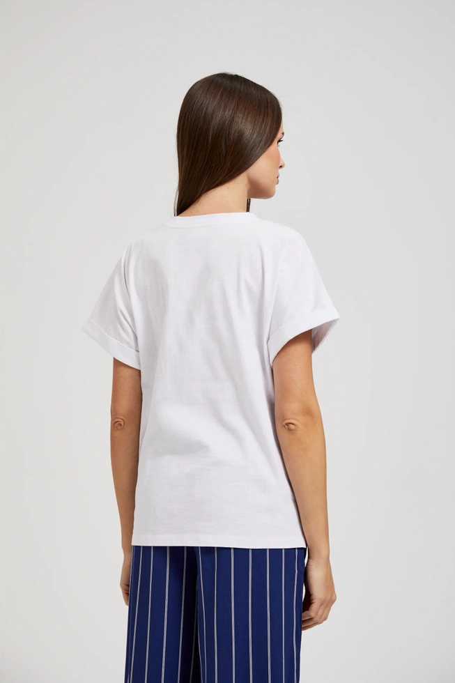 Bawełniana bluzka z guzikami biała