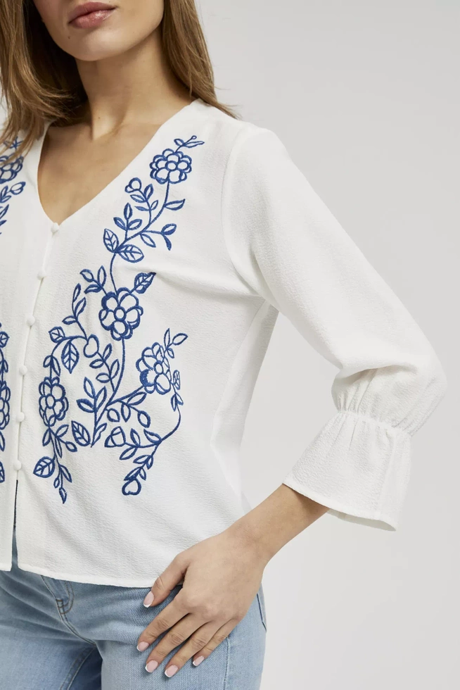 Koszula zapinana na guziki biała