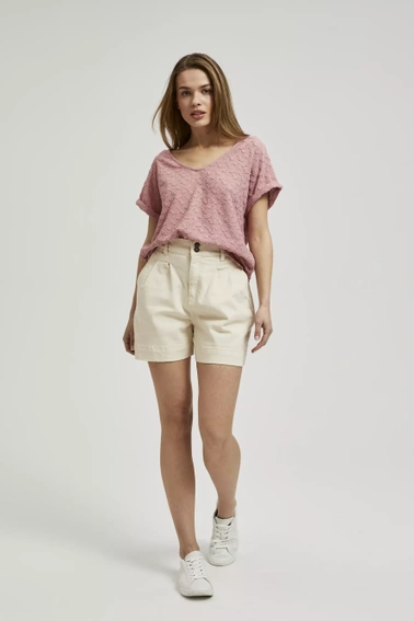 Bluzka z krótkimi rękawami różowa