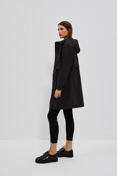 Parka z kapturem czarna